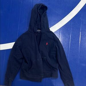 Polo Ralph Lauren Navy Hoodie with Red Logo
